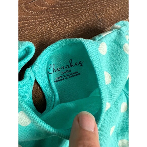 Cherokee Girls Size 3-6 Months Polka Dot Dress with Diaper Cover! - Picture 3 of 6